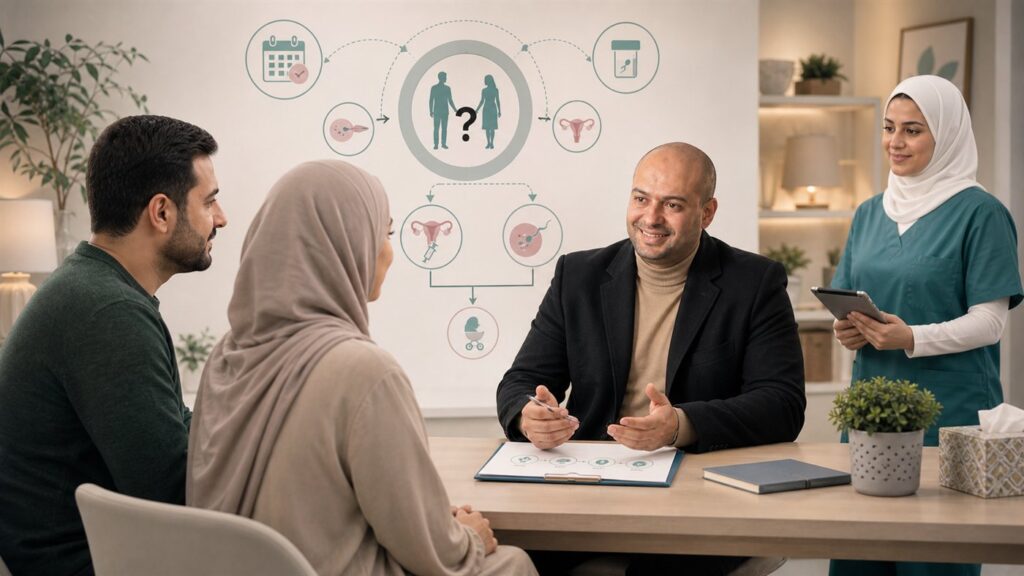 د. محمد العجمي يشرح تأخر الحمل بدون سبب واضح وخيارات الحقن المجهري